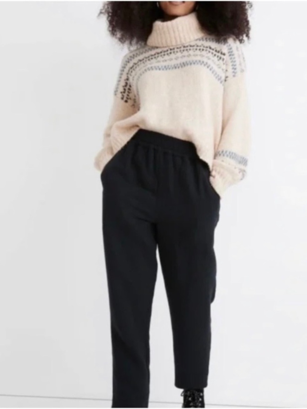 Madwell Black Cropped Pull On Pants